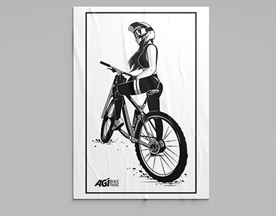 T-shirt illustration for AGI's Bike Park