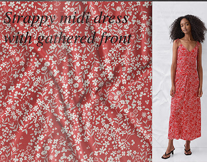 Project thumbnail - Floral Print for a midi Dress - Bershka