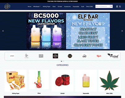 Vape E Liquid E-Commerce Website Design & Development