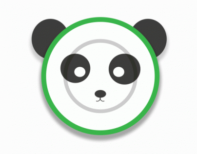 Minimalistic Panda Plate for kids.