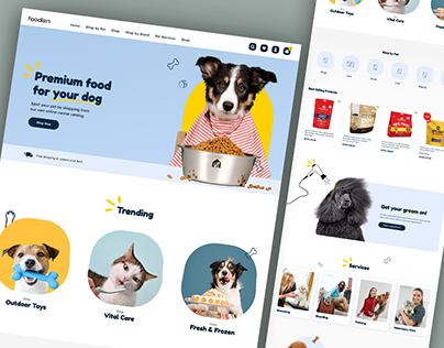 Pet/ Dog/ Cat Food Website | Landing Page | Ui Design