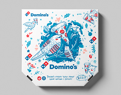 Дизайн коробки для пиццы Domino's