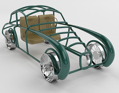 Modelado 3D Auto Jaguar xk 150