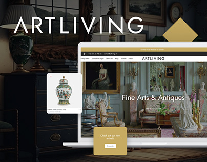 Project thumbnail - Artliving - a unique eCommerce for antiques