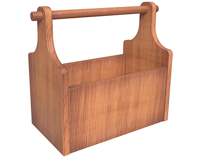 SVG laser cutting of Classic Wooden Table Caddy