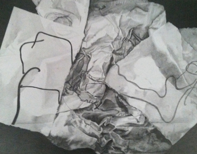 Crumpled Paper Drawing