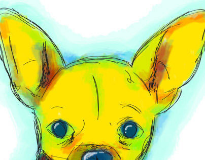 Abstract Chihuahua Illustration