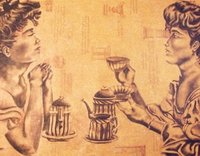 Two Ladies Having Tea