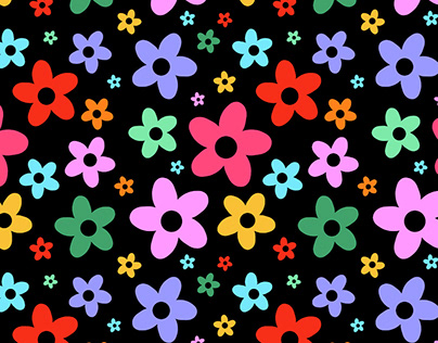 Flower Power Seamless Pattern