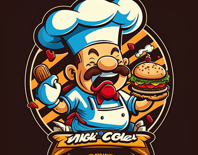 logotipo de hambúrguer 2d