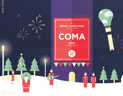 COMA Wine party poster