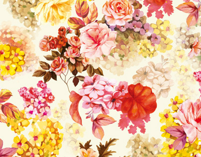 Flowers pattern for a fabric for INCITY fashion brand