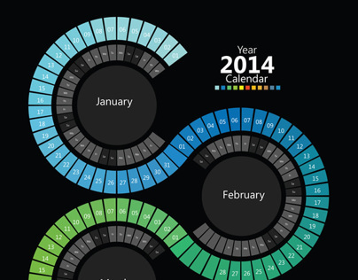 2014 Swirl Spectrum Calendar