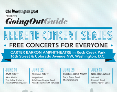 Poster Ads for The Washington Post Concert Series
