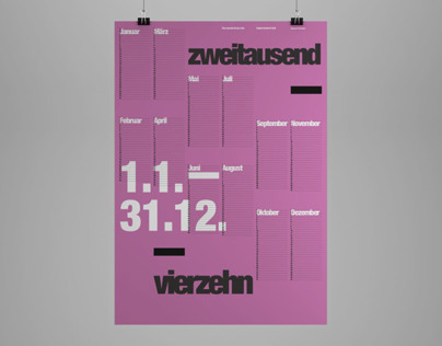 International Typographic Style Calendar 2014