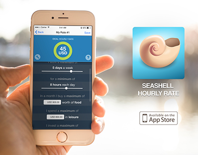 [UI & DESIGN] Seashell Hourly Rate App