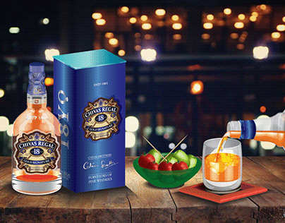 Illustration - Chivas Regal Whiskey Packaging Design