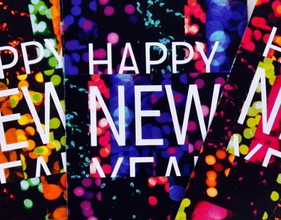 Happy New Year postcards/stickers/posters