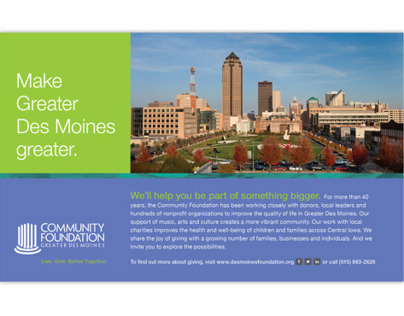 Community Foundation of Greater Des Moines Ad Series