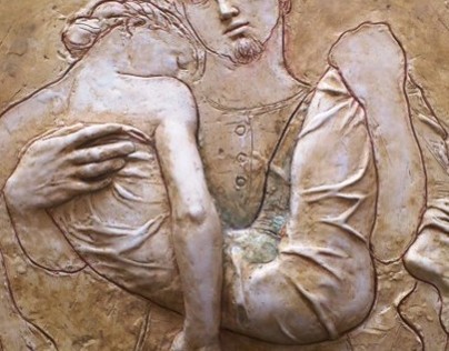 Plaster relief: "End"