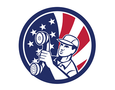 American Telephone Installation Repair Technician Icon