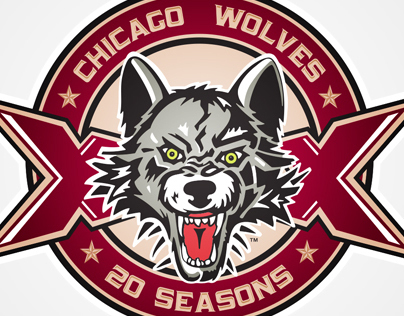 Chicago Wolves 20th Season Logo