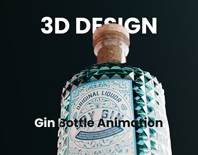 3D Gin Bottle