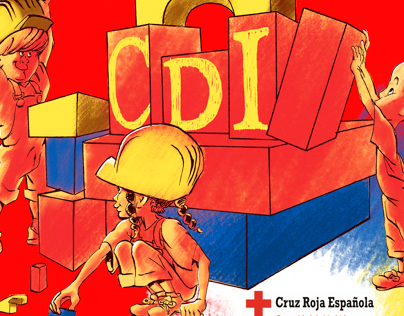 Diseño para sudadera Centros de Día Cruz Roja Española.