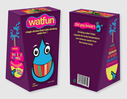 Packaging Design- Watfun water straws