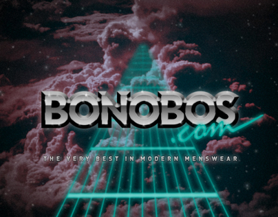 80s Style Bonobos Logo