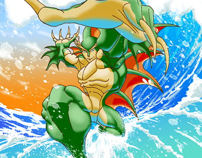 Darkstalkers Rikou "Splash" art ;)