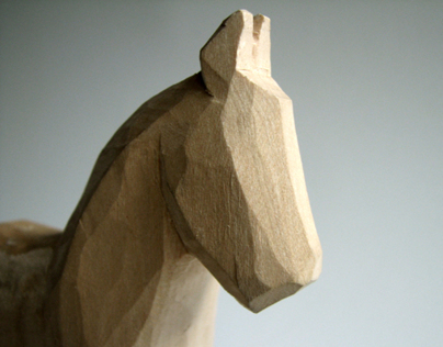 Horse woodcarving