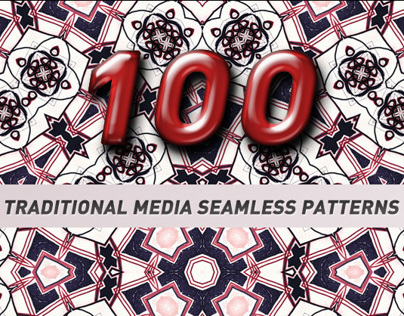 100 Traditional Media Seamless Patterns