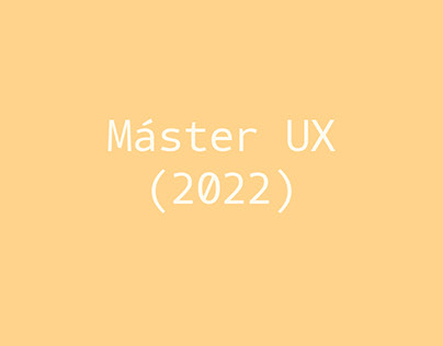 máster UX (2021- 2022)