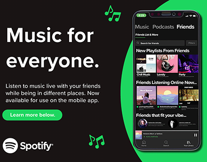 Spotify App Redesign Motion Graphic