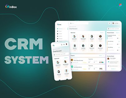 CRM System UI, UX, web design