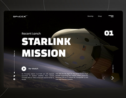 Project thumbnail - Spacex Landing page Redesign