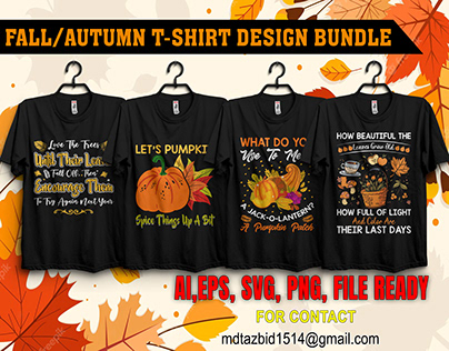 Best Fall/Autumn T-Shirt Design Bundle