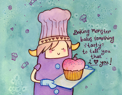 Baking Monster Bakes You A Cake