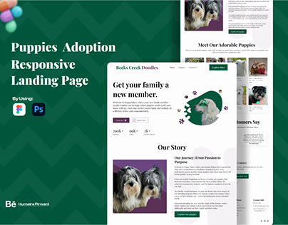 Landing Page for Puppies Adoption