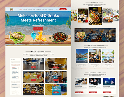 Beach Restaurant Website Landing Page