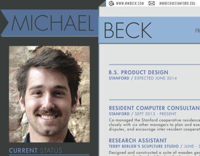 Michael Beck's Resume