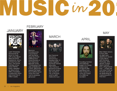 Music in 2013 - Print Concept