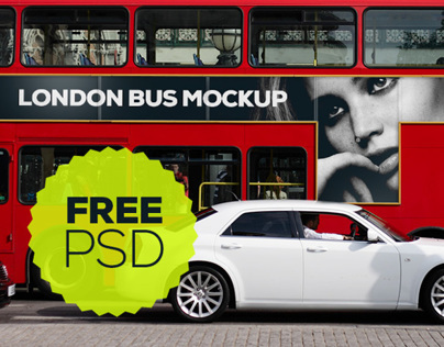 FREE London Bus PSD Mockup