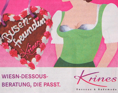 advertisement for Krines Dessous München