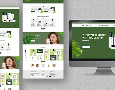 Skin Care Product sell website landing page design