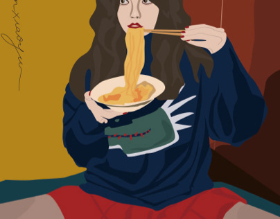 Instant noodle girl