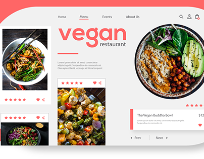 UI for a Vegan Restaurant
