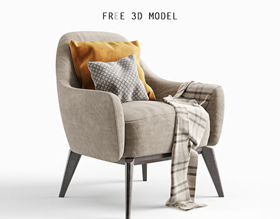 Free 3D Armchair Model 03