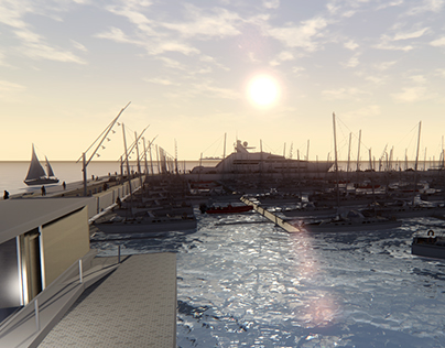 Port for 700 berthings and super Yachts
